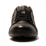 $225 Hugo Boss Black Label Leather Sneakers Mens Shoes 7 40 Walking Trainers .5