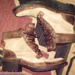 VINTAGE TIMBERLAND CANVAS LEATHER CLASSIC WORK HIPSTER MENS BOOTS 8 W HIKING