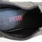 Diesel Fulkon Black Pebbled Leather Slip on Casual Walking Shoes – Men’s 10