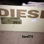 New Diesel Cassidy Black Leather lace up Camo Boot Sz 9 $275