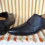 ★★EXQUISITE★★HUGO BOSS MEN SHOES SZ 9.5 BLACK LIZARD LEATHER MADE IN ITALY