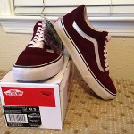 Supreme Vans Old Skool F/W12 Burgundy/Metallic size 8.5 Great Condition pcl
