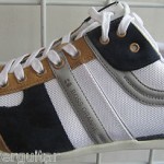 HUGO BOSS ORANGE KEELON NAVY/OPEN WHITE/YELLOW 742228217241 MEN WALKING SHOES 9