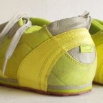 Mens DIESEL HUGO Green Yellow & Gray Leather and Canvas Casual Sneakers size 12
