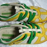 Vintage DIESEL MOSLEY Green Yellow Slip On Sneakers Shoes – Mens Size 12