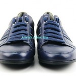 HUGO BOSS BLACK LABEL BIRMON BLUE SHOES SNEAKERS 100% LEATHER NEW SIZE 10