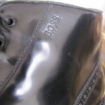 Mens Hugo Boss Brogued Patent Leather Italian Ankle Boots 12 M – Nice Condition!