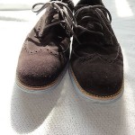 Cole HAAN Lunargrand Mens sz 10 Brown wingtip with light blue sole  NR