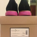 Brand New Cole Haan Lunargrand Black/Pink Suede Wingtip Size 10