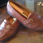 “VINTAGE” GORGEOUS & CLEAN “RUST BUCKLE FRINGE LOAFER BY COLE HAAN SZ(D)AWESOME!
