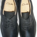 Clarks Mens “JAREK” black leather oxfords Sz 10 M