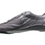 Hugo Boss Mens Gilmour Shiny Silver Metallic Fashion Sneakers Shoes Kicks