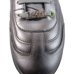 Hugo Boss Mens Gilmour Shiny Silver Metallic Fashion Sneakers Shoes Kicks
