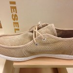 Diesel Kikko Men’s Leather Fashion Sneakers Sport Oxfords Lace Up Shoes Beige