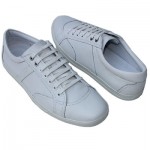 $195 HUGO BOSS Black Label White Sneakers Mens Shoes 10 43 Casual Trainers 43.5