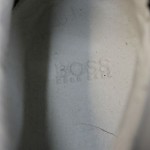 [ Two Pairs of Size 10 Hugo Boss Sneakers 1 Brown Suede 1 White Vinyl ]