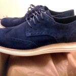 **New Cole Haan Lunargrand Wingtip, Navy Suede NEW **Size 11