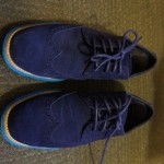 NIKE COLE HAAN LUNARGRAND WING TIP NAVY SUEDE SIZE 8.5