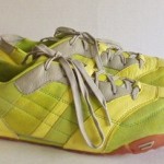 Mens DIESEL HUGO Green Yellow & Gray Leather and Canvas Casual Sneakers size 12