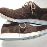 Cole HAAN Lunargrand Mens sz 10 Brown wingtip with light blue sole  NR