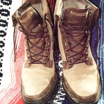VINTAGE TIMBERLAND CANVAS LEATHER CLASSIC WORK HIPSTER MENS BOOTS 8 W HIKING