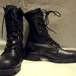 ~~LQQK~~ TIMBERLAND Steel Toe  Black Leather Boots   *WOW*