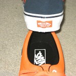 VANS SKATEBOARDING MENS ERA NEON ORANGE DRESS BLUE SHOES SIZE 10.5 NWT FREE SHIP