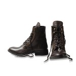NEW! MENS DIESEL “MILIBOOT” ANKLE SIDE ZIP LACE BOOTS / COFFEE BEAN / SIZE 10