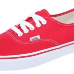 Vans Authentic VN-0EE3RED Red White Canvas Shoes Men