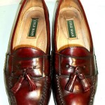 COLE HAAN 10.5D MENS LEATHER TASSEL LOAFER SLIP ON SHOE CORDOVAN EXCELLENT COND