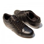 $225 Hugo Boss Black Label Leather Sneakers Mens Shoes 7 40 Walking Trainers .5