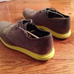 Cole Haan Lunargrand Wingtip Charcoal Yellow Sz 10