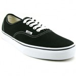 Vans Authentic VN-0EE3BLK Black White Canvas Shoes Men