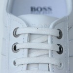 $195 HUGO BOSS Black Label White Sneakers Mens Shoes 9 42 Casual Trainers 8.5 .5