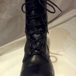 ~~LQQK~~ TIMBERLAND Steel Toe  Black Leather Boots   *WOW*