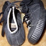 NWOB Mens DIESEL black canvas ankle high top sneakers shoes size 9