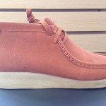 Mens Clarks Wallabee Orange Suede Rubber Outsole Casual Dress Boots