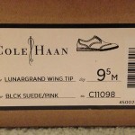 Brand New Cole Haan Lunargrand Black/Pink Suede Wingtip Size 9.5