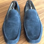 HUGO BOSS Men’s Sz 12 Blue Suede Slip On Casual Driving Moccasin  Loafers