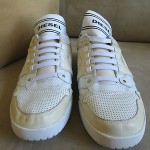 DIESEL I`M PRESSION SLIP MENS WHITE LEATHER SNAKERS, SIZE 11M