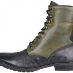 NEW! MENS DIESEL DRESS – CASUAL BOOTS “BOA VISTA DOT” / BLACK-OLIVE / SIZE 10