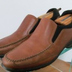 Mens size 9.5 M brown leather Cole Haan slip on loafers casual shoes  K2