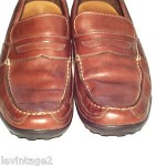 COLE HAAN SOFT LEATHER DRVING MOCCASINS PENNY LOAFERS 10 M BROWN WORN ONCE