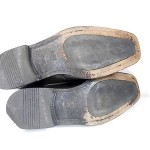 Hugo Boss Black Leather Slip Ons Loafers Silver Horse Bit Buckle Mens 10 VGUC