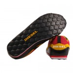 Diesel Mens Gunner Y00326 PS793 H4357 Black Red Lace Up Fashion Sneakers Shoes