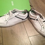 HUGO BOSS Mens White Shoes Fashion Sneakers APACHE FUTURE, BOSS Green New In Box