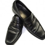 HUGO BOSS Black Leather Dress Loafer Shoes Sz 8