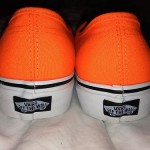 Rare VANS Neon Flourescent Orange Shoes Authentic Mens size 7.5 Womens size 9