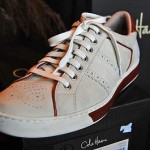 Cole Haan Ivory Linen Suede Brogue style sneakers 10 D