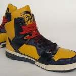 Mens DIESEL High Top Sneaker Shoes I’m Pression Mid Red Blue Mustard Yellow 11